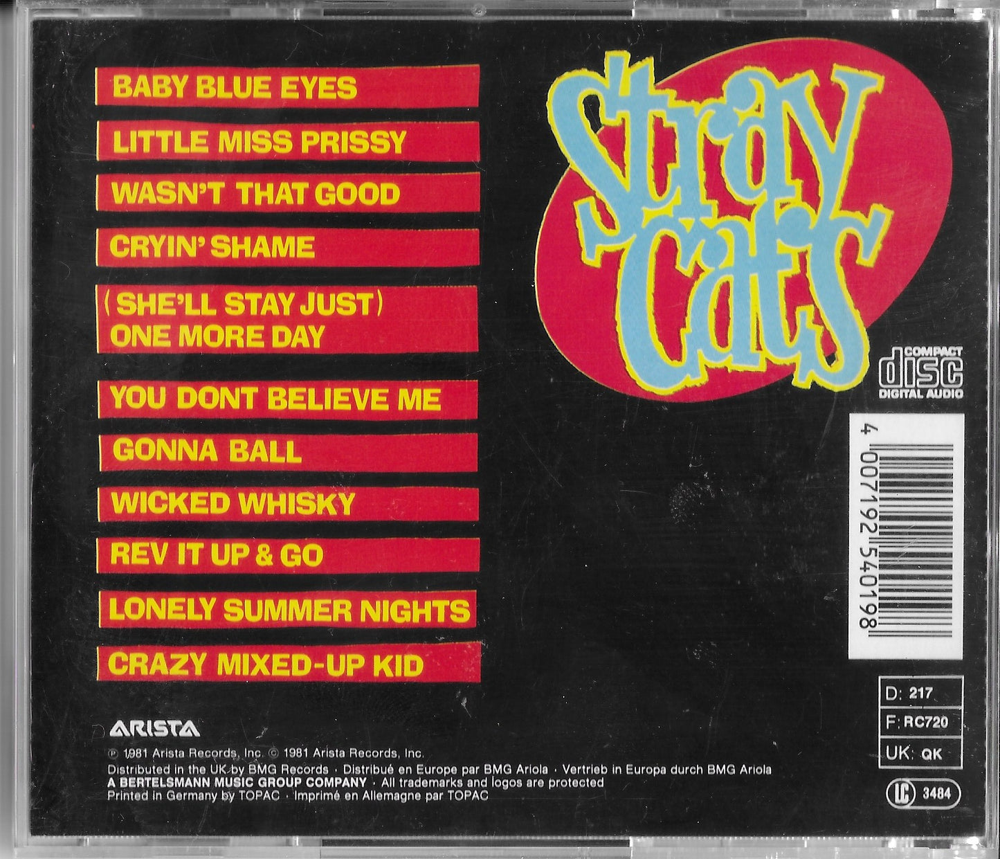 STRAY CATS - Gonna Ball