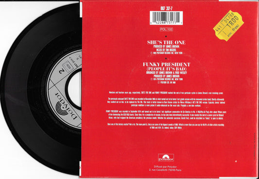 JAMES BROWN -  She's The One / Funky President (People It's Bad)