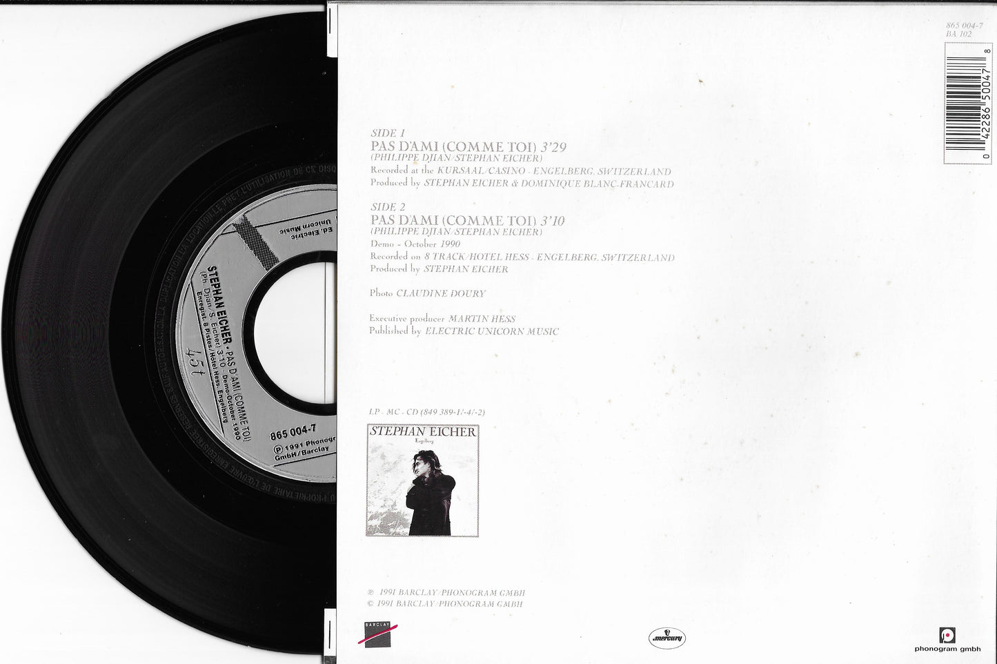 STEPHAN EICHER - Pas D'ami (Comme Toi)