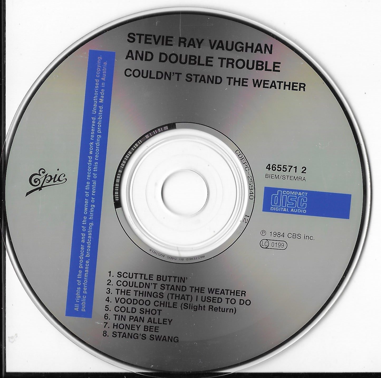 STEVIE RAY VAUGHAN AND DOUBLE TROUBLE - Couldn't Stand The Weather