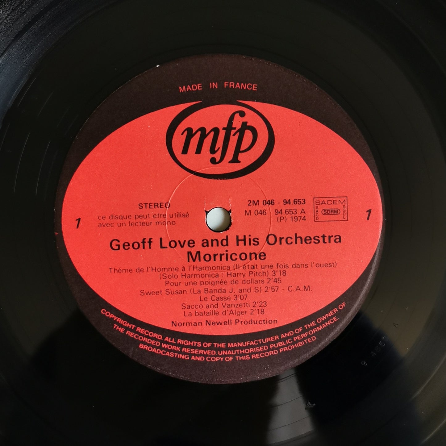 GEOFF LOVE & HIS ORCHESTRA – La Musique D'Ennio Morricone