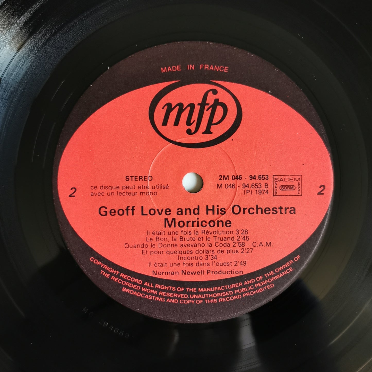 GEOFF LOVE & HIS ORCHESTRA – La Musique D'Ennio Morricone