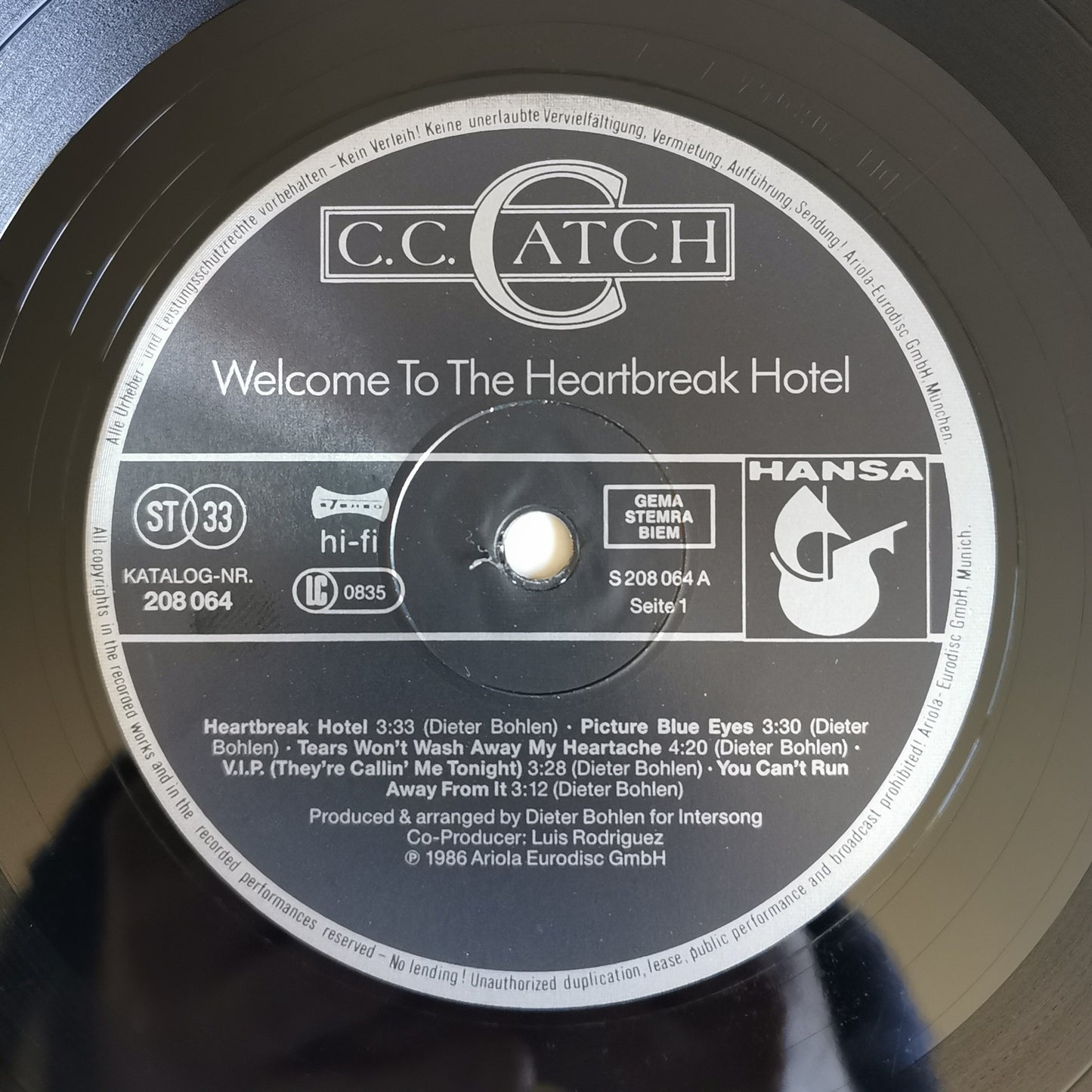 C.C. CATCH - Welcome to the Heartbreak Hotel