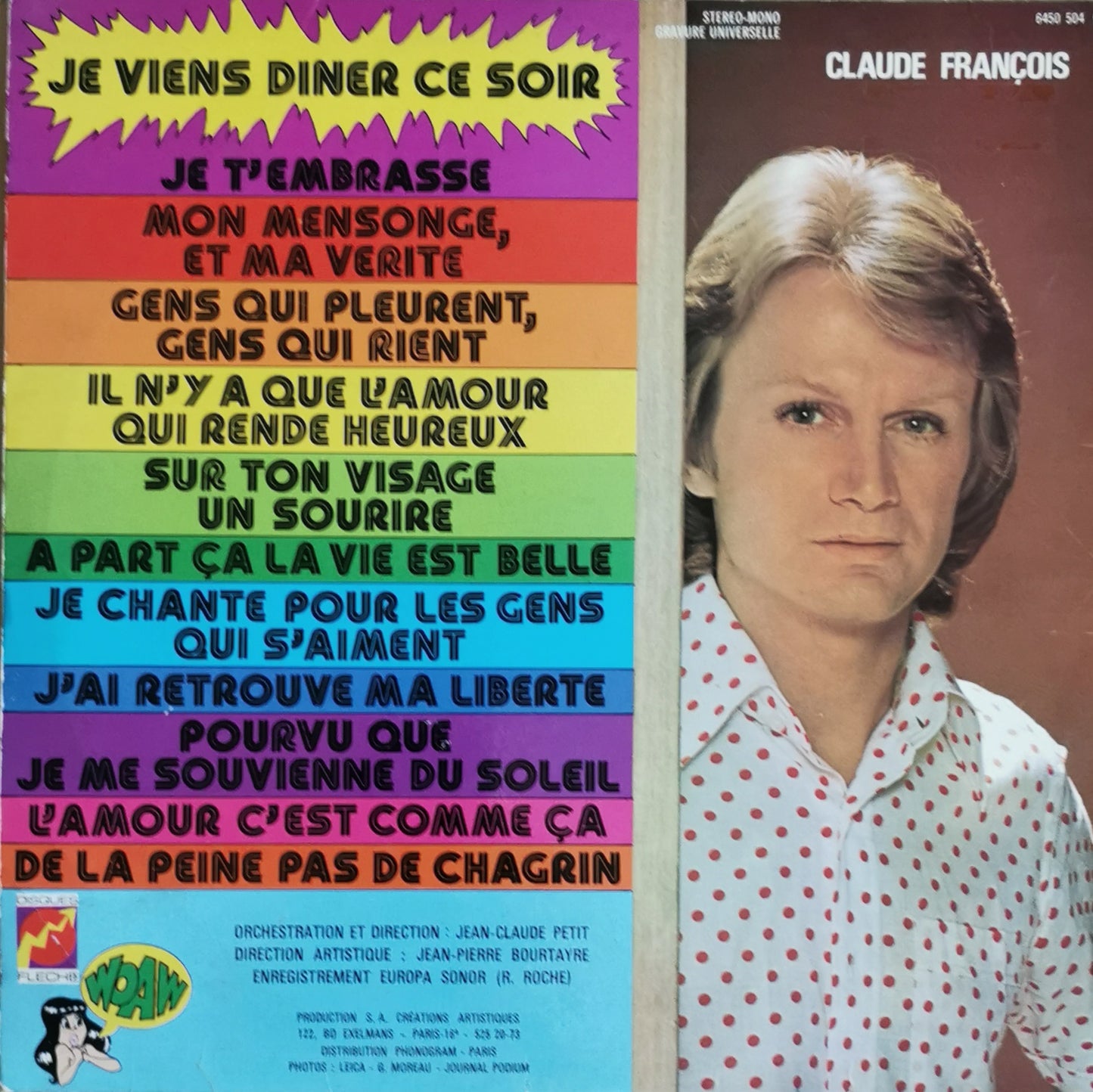 CLAUDE FRANCOIS - Je Viens Diner Ce Soir