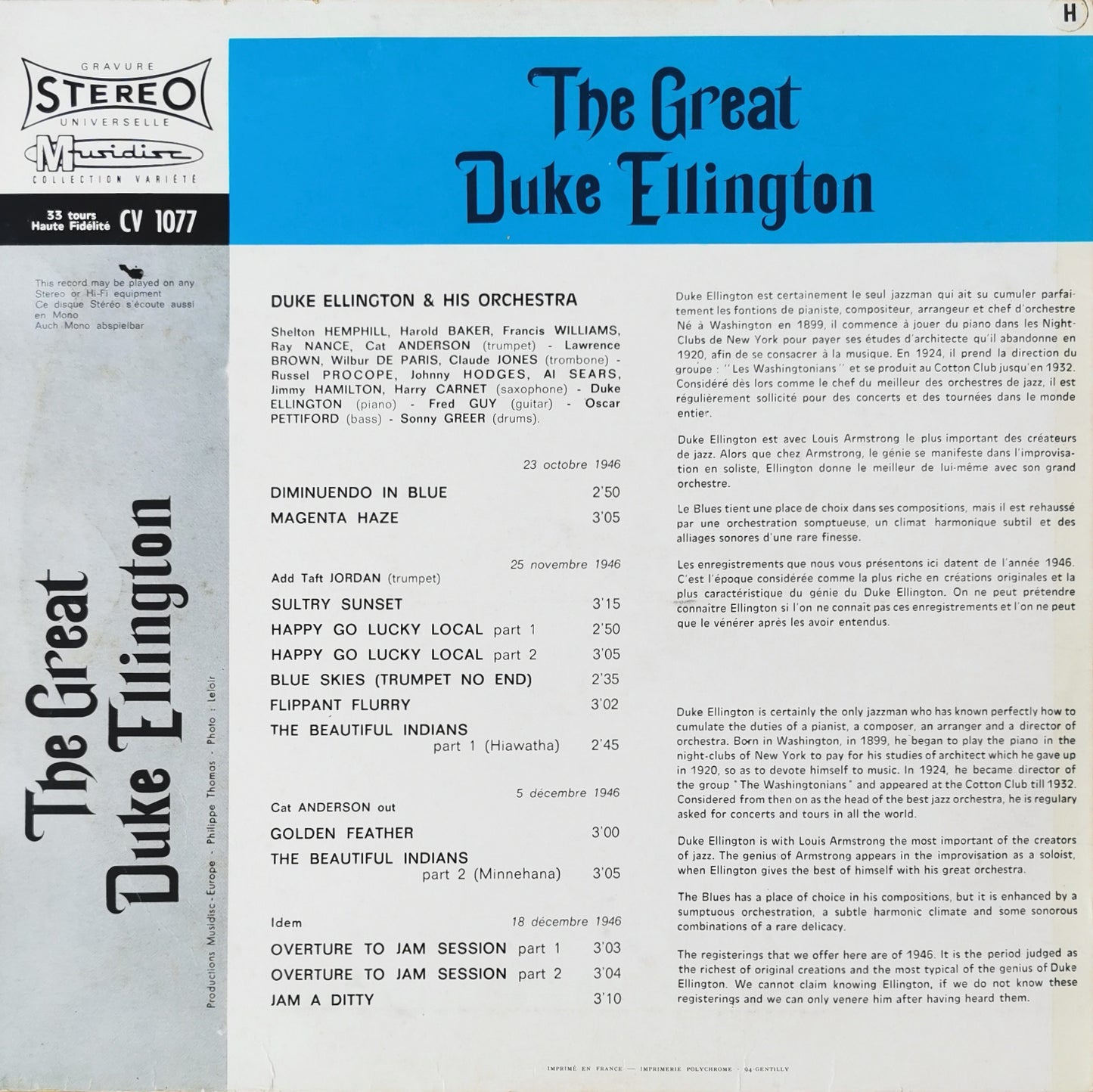 DUKE ELLINGTON - The Great Duke Ellington