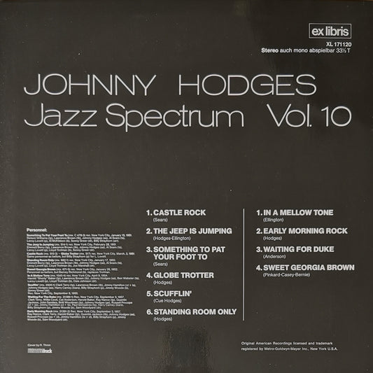 JOHNNY HODGES - Jazz Spectrum Vol. 10