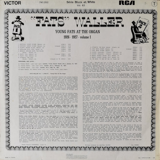 FATS WALLER - Young Fats At The Organ - 1926-1927 - Volume 1