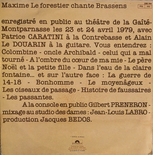 MAXIME LE FORESTIER - Chante Brassens