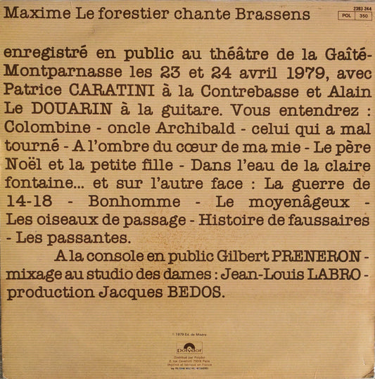 MAXIME LE FORESTIER - Chante Brassens