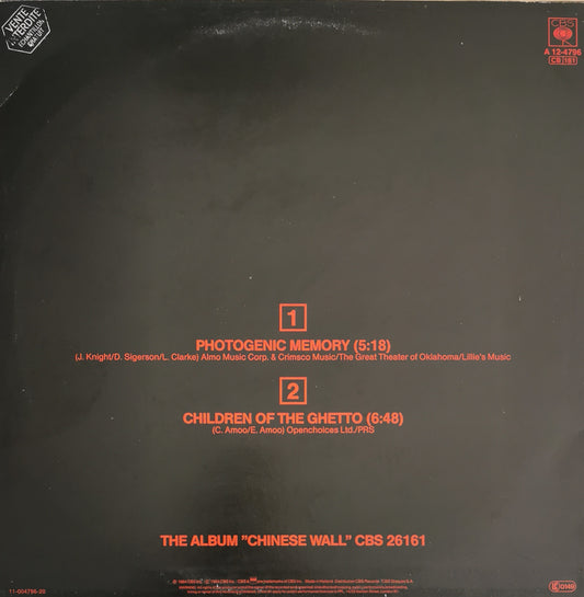 PHILIP BAILEY - Photogenic Memory / Children Of The Ghetto