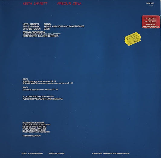 KEITH JARRETT - Arbour Zena