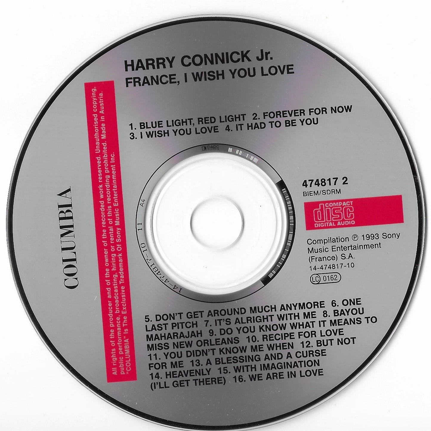 HARRY CONNICK JR - France, I Wish You Love