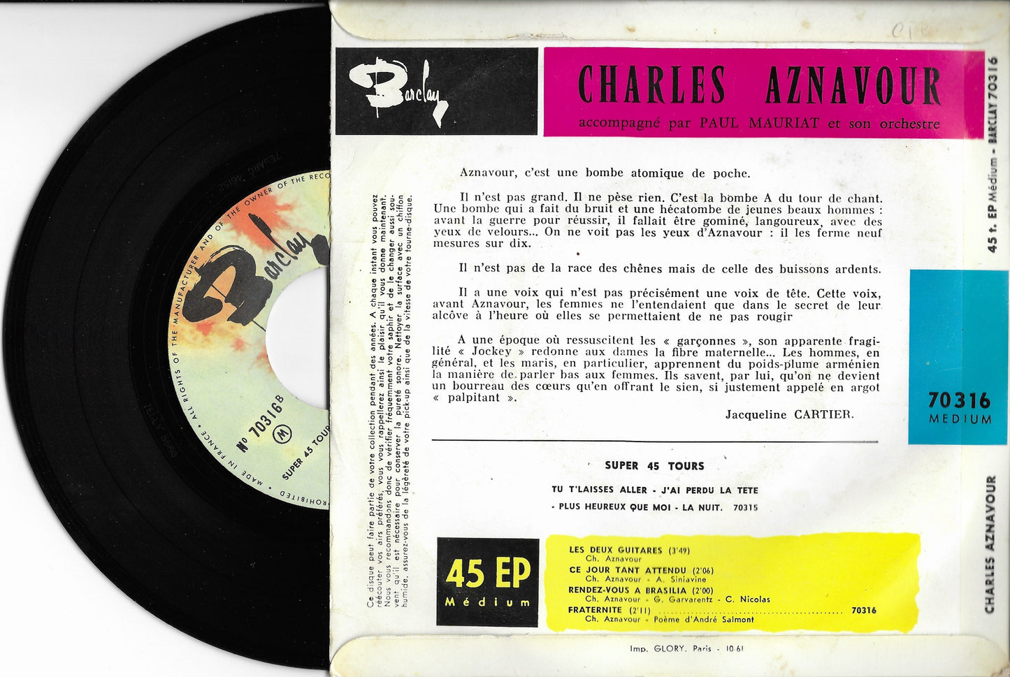 CHARLES AZNAVOUR -  Les Deux Guitares