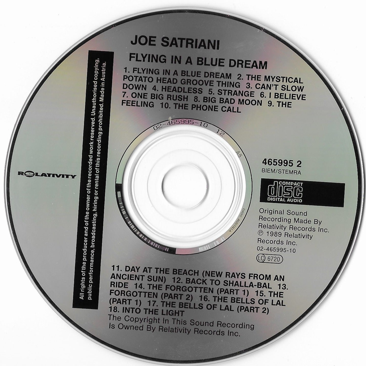 JOE SATRIANI - Flying In A Blue Dream