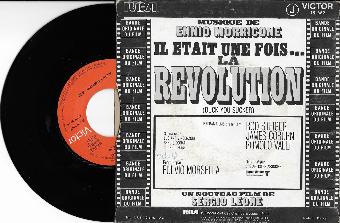 Disque Vinyle 33Tours - Il était Une Fois La Révolution film de Sergio  Léone Mus
