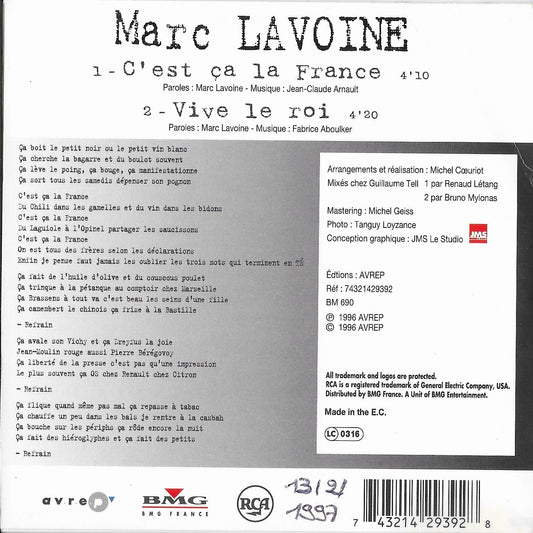 MARC LAVOINE - C'Est Ça La France