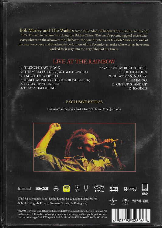 BOB MARLEY & THE WAILERS - Live! At The Rainbow