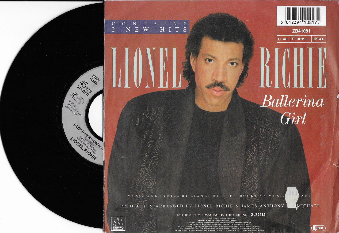 Disque Vinyle 45 Tours Occasion - LIONEL RITCHIE - Ballerina Girl ...